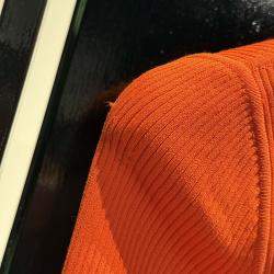 Pre Owned Hermes Orange Long Sleeve Sweater