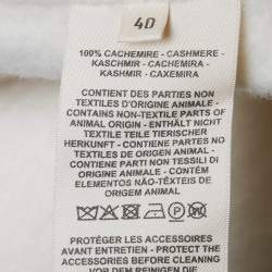 مملوكة مسبقًا Hermes White Cashmere Wrap Over Mid Length Coat M