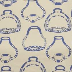 Pre Owned Hermès Beige Printed Cotton Fantaisie D'Etriers Micro T-Shirt M