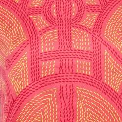 Pre Owned Hermès Pink Printed Cotton Eperon d'Or Sellier T-Shirt S