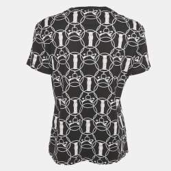 Pre Owned Hermes Black Cotton La Promenade du Matin T-Shirt M