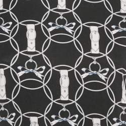 Pre Owned Hermes Black Cotton La Promenade du Matin T-Shirt M