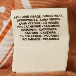 Pre Owned Hermès Brown Printed Silk and Knit Crew Neck Top L