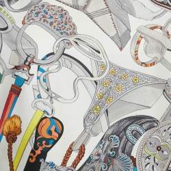 Pre Owned Hermès Multicolor Printed Silk Sleeveless Top S