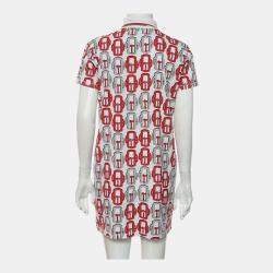 Pre Owned Hermes Printed Polo Dress
