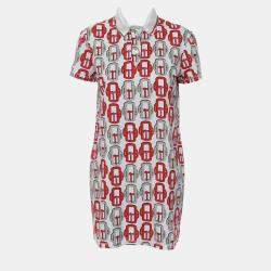 Pre Owned Hermes Printed Polo Dress