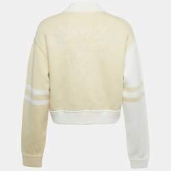 Pre Owned سترة بومبر جيرسي جراند ترالالا كريم هيرمس حجم متوسط