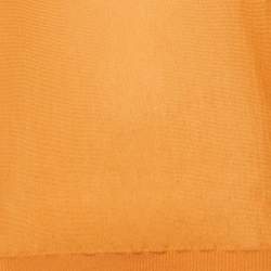 Pre Owned كنزة هيرميس كشميير برتقالي برقبة دائرية مقاس صغير - سمول