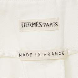 مملوكة مسبقًا Hermes Cream Gabardine Trousers M