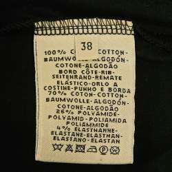 مملوكة مسبقًا Hermes Black Cotton Knit Patch Pocket Detail T-Shirt M
