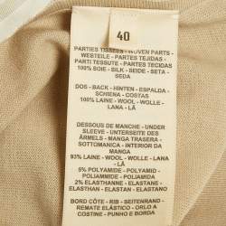 مملوكة مسبقًا Hermes Beige Printed Silk & Wool Long Sleeve Sweater M