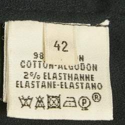 Pre Owned Hermès Black Cotton & Lace Detail Top L