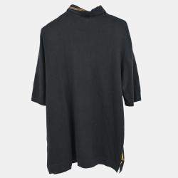 مملوكة مسبقًا Hermes Short Sleeve Polo Shirt Top Black #M