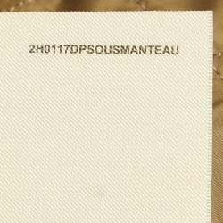 Pre Owned Hermes Light Brown Faconnée H Pattern Zip Up Coat S