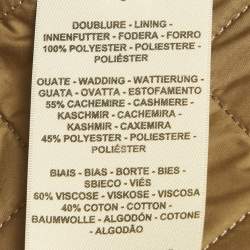 Pre Owned Hermes Light Brown Faconnée H Pattern Zip Up Coat S