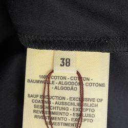 Pre Owned تي شيرت هيرميس ميكرو "كارتوش" كاندي ليبريس مقاس ٣٨ أزرق نوار قطن ١٠٠٪