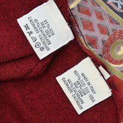 Pre Owned Hermes Ensemble Cardigan Sleeveless Top Bordeaux M