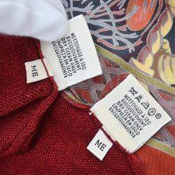 Pre Owned Hermes Ensemble Cardigan Sleeveless Top Bordeaux M