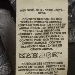 Pre Owned Hermes Black Silk Palefroi Remix Shirt Dress M