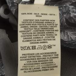 Pre Owned Hermes Black Silk Palefroi Remix Shirt Dress M