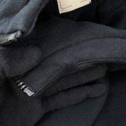 Pre Owned Hermes Knitted Fabric Shirt (Hermes Fit) Size S Black Cotton100%