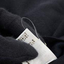 Pre Owned Hermes Knitted Fabric Shirt (Hermes Fit) Size S Black Cotton100%