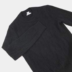 Pre Owned Hermes H Motif Knit Size 34 Black Wool 100%