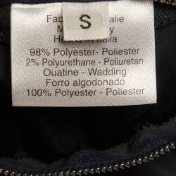 Pre Owned Hermès Teal Blue Synthetic Sleeveless Quilted Vest S