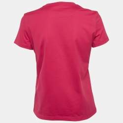 Pre Owned Hermes Pink Jersey Mors Straight T-Shirt S
