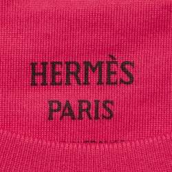 Pre Owned Hermes Pink Jersey Mors Straight T-Shirt S