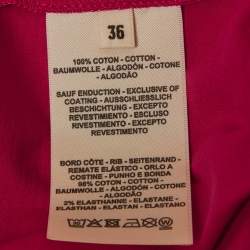 Pre Owned Hermes Pink Jersey Mors Straight T-Shirt S