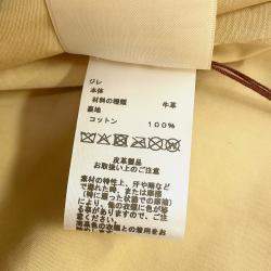 Pre Owned Hermes Leather Gilet Size 36 Beige Calf Leather