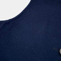 Pre Owned جيليه هيرمس طويل مقاس 34 كشمير 100% كحلي