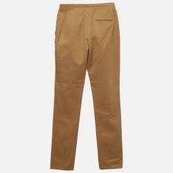 Pre Owned بنطلون هيرمس سني ضيق جبردين بني مقاس صغير ( سمول )