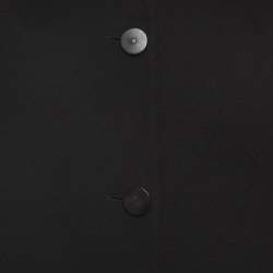 Pre Owned Hermes Black Felt Mid-Length Coat S