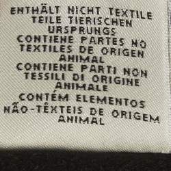 Pre Owned Hermes Black Felt Mid-Length Coat S