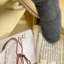 Pre Owned Hermes Leather Jacket Size 36 Beige Leather Cotton