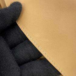 Pre Owned Hermes Leather Jacket Size 36 Beige Leather Cotton