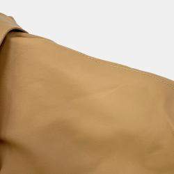 Pre Owned Hermes Leather Jacket Size 36 Beige Leather Cotton
