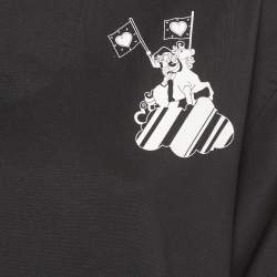 مملوكة مسبقًا Hermes Black Printed Jersey Faubourg Rainbow T-Shirt M