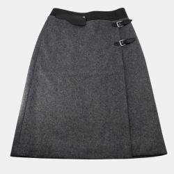 مملوكة مسبقًا Hermes Skirt With Basque Skirt Size 36 Gray/Black