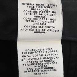 Pre Owned بنطلون هيرميس قطن مطاطي أسود مقاس كبير