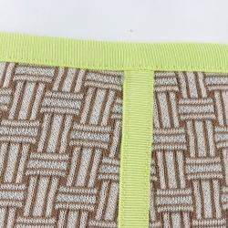Pre Owned Hermès Cotton Brown/Fluorescent Green skirt 34