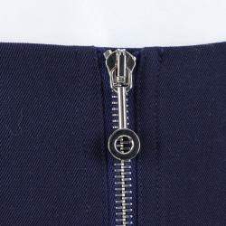 Pre Owned Hermès wool navy zip-up skirt 34