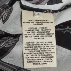 Pre Owned Hermès Black/White Cotton Berlines Bayadere Beach Shirt S