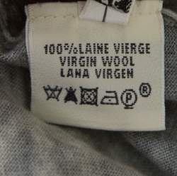 Hermes Grey Tie Dye Effect Wool V Neck Sweater S