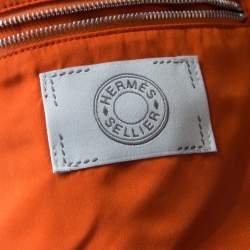 Hermes Sellier Orange Quilted Zip Front Vest M