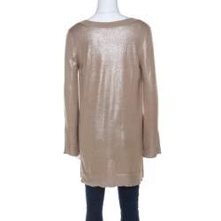 Hermes Metallic Silk and Lurex Knit Sweater M 