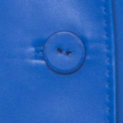 Hermes Blue Lambskin Blazer M
