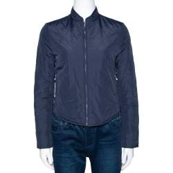 Hermes Navy Blue Quilted Reversible Jacket XS